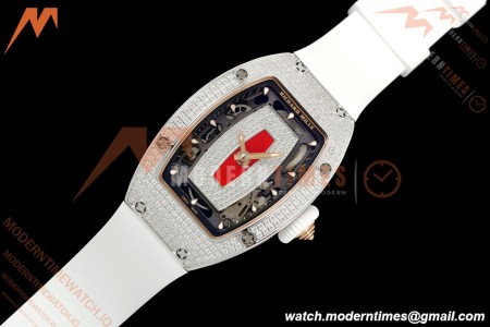Richard Mille - RM07-01 Snow Set Diamond Crested Wht/RU Red Lips ZF Asian CRMA2