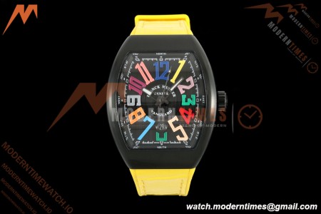 Franck Muller - Vanguard V45 Black PVD/NY Orange Leather Strap ABF A2824