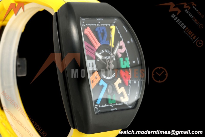 Franck Muller - Vanguard V45 Black PVD/NY Orange Leather Strap ABF A2824