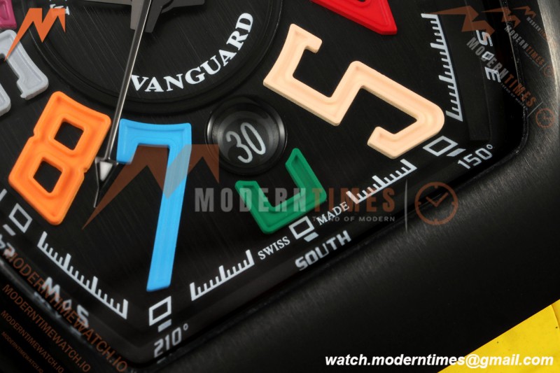 Franck Muller - Vanguard V45 Black PVD/NY Orange Leather Strap ABF A2824