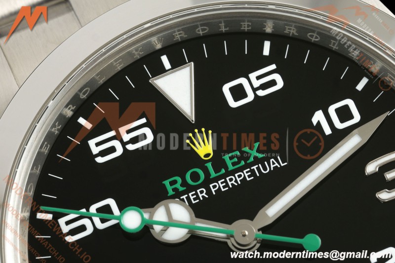 Rolex - AirKing 126900 40mm 904L SS/SS Black VF DD3230 | 롤렉스 - 에어킹 126900 40mm 904L 스테인리스 스틸/스테인리스 스틸 블랙 VF DD3230