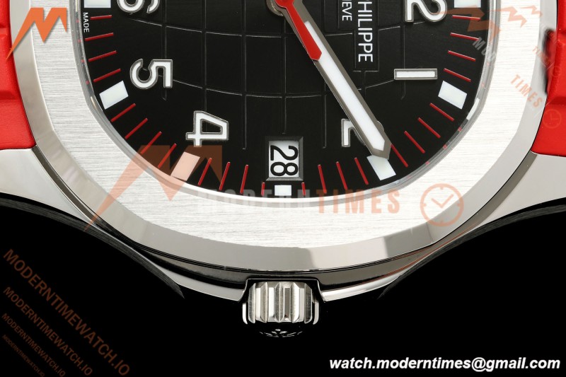 Patek Philippe - Aquanaut 40mm 5167A SS/Red/RU Black Dial BBF DPB330
