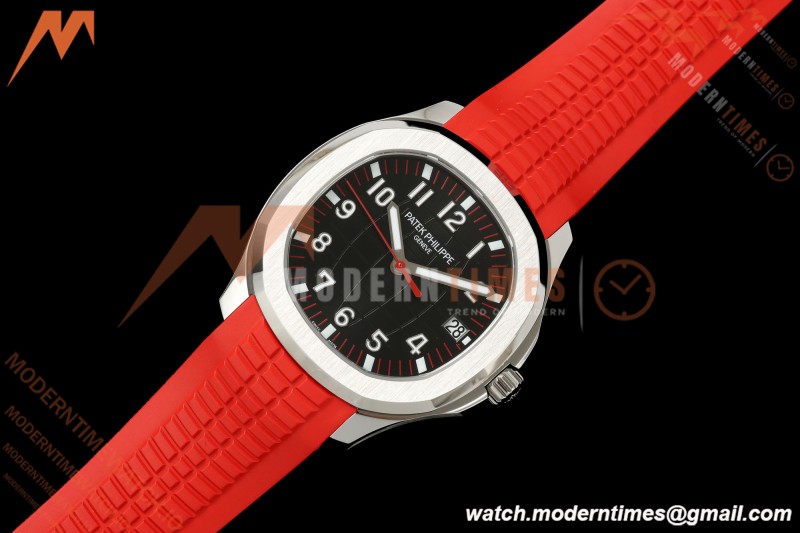Patek Philippe - Aquanaut 40mm 5167A SS/Red/RU Black Dial BBF DPB330