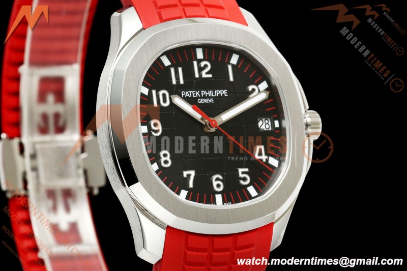 Patek Philippe - Aquanaut 40mm 5167A SS/Red/RU Black Dial BBF DPB330