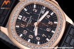 Patek Philippe - Aquanaut Lady 5068R 36mm Diamond RG/RU Black PPF Swiss Qtz