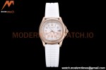 Patek Philippe - Aquanaut Lady 5068R 36mm Diamond RG/RU White PPF A324