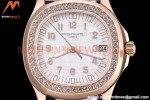 Patek Philippe - Aquanaut Lady 5068R 36mm Diamond RG/RU White PPF A324