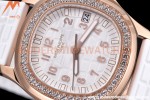 Patek Philippe - Aquanaut Lady 5068R 36mm Diamond RG/RU White PPF A324