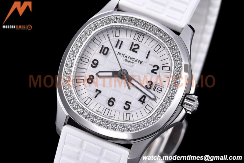 Patek Philippe - Aquanaut Lady 5067A 36mm Diamond SS/RU White PPF A324