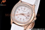 Patek Philippe - Aquanaut Lady 5068R 36mm Diamond RG/RU White PPF Swiss Quartz