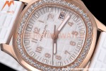 Patek Philippe - Aquanaut Lady 5068R 36mm Diamond RG/RU White PPF Swiss Quartz