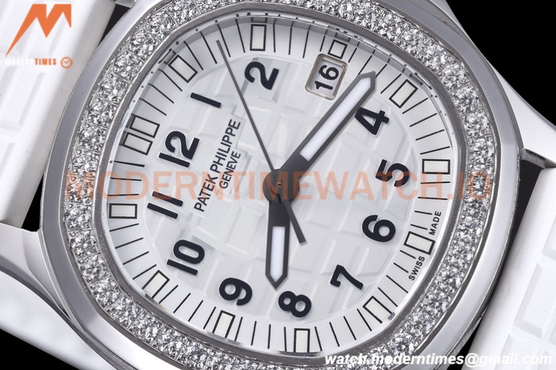 Patek Philippe - Aquanaut Lady 5067A 36mm Diamond SS/RU White PPF Swiss Quartz