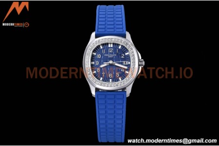 Patek Philippe - Aquanaut Lady 5067A 36mm Diamond SS/RU Blue PPF Swiss Quartz