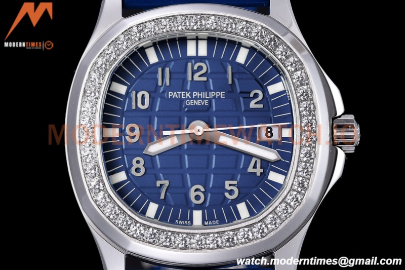 Patek Philippe - Aquanaut Lady 5067A 36mm Diamond SS/RU Blue PPF Swiss Quartz