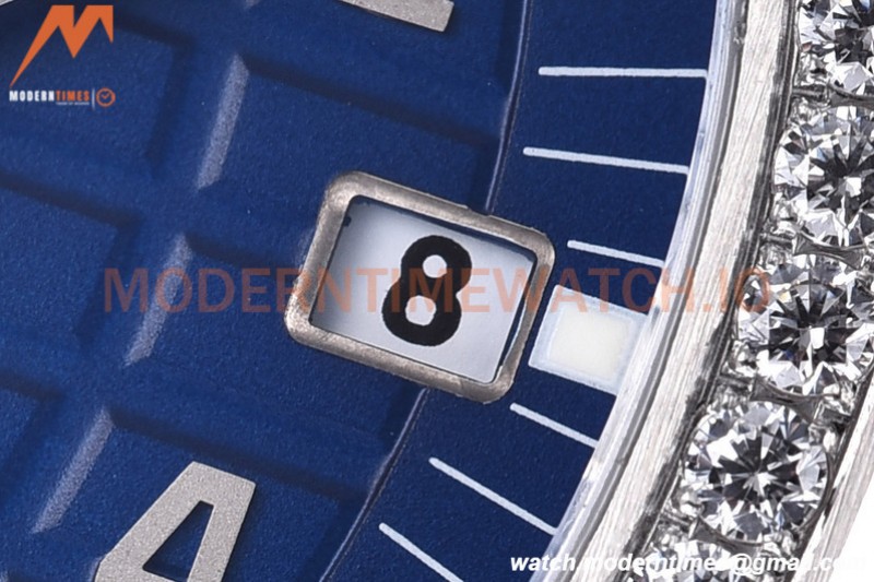 Patek Philippe - Aquanaut Lady 5067A 36mm Diamond SS/RU Blue PPF Swiss Quartz