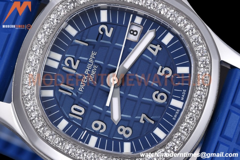 Patek Philippe - Aquanaut Lady 5067A 36mm Diamond SS/RU Blue PPF Swiss Quartz