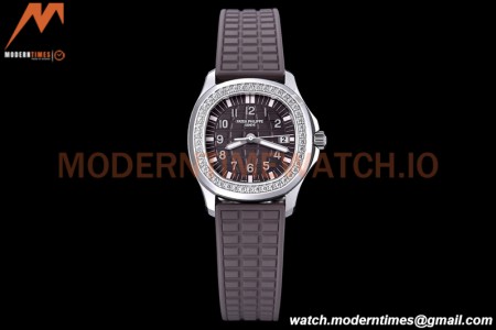Patek Philippe - Aquanaut Lady 5067A 36mm Diamond SS/RU Brown PPF Swiss Quartz