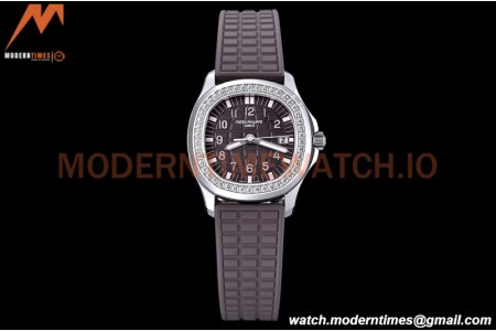 Patek Philippe - Aquanaut Lady 5067A 36mm Diamond SS/RU Brown PPF Swiss Quartz