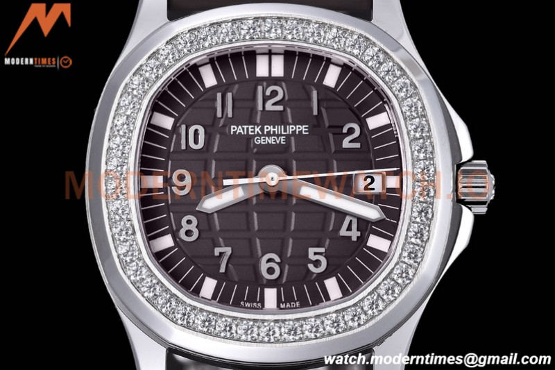 Patek Philippe - Aquanaut Lady 5067A 36mm Diamond SS/RU Brown PPF Swiss Quartz