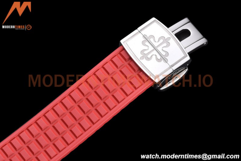 Patek Philippe - Aquanaut Lady 5067A 36mm Diamond SS/RU Red PPF Swiss Quartz