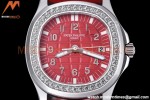 Patek Philippe - Aquanaut Lady 5067A 36mm Diamond SS/RU Red PPF Swiss Quartz