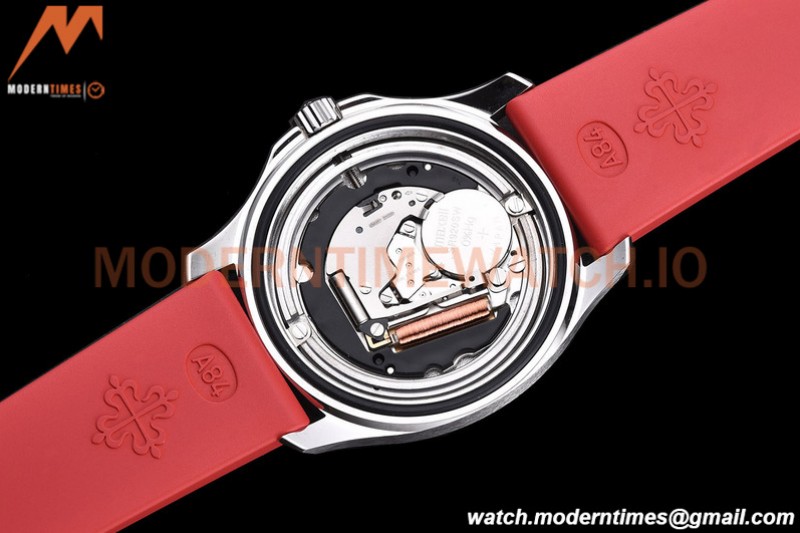 Patek Philippe - Aquanaut Lady 5067A 36mm Diamond SS/RU Red PPF Swiss Quartz