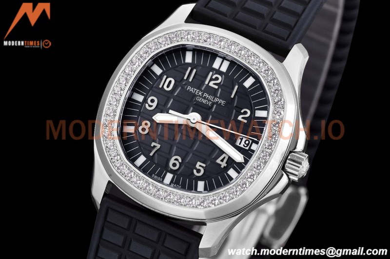 Patek Philippe - Aquanaut Lady 5067A 36mm Diamond SS/RU Black PPF Swiss Quartz
