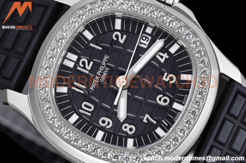 Patek Philippe - Aquanaut Lady 5067A 36mm Diamond SS/RU Black PPF Swiss Quartz