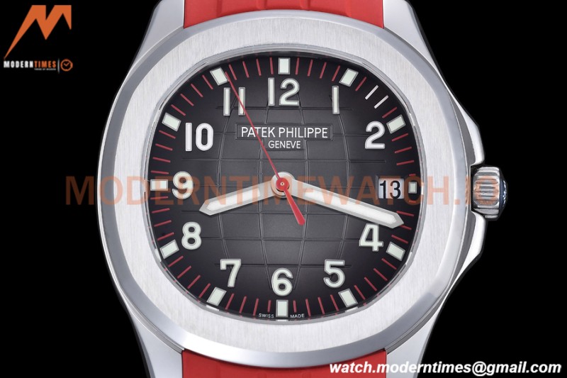 Patek Philippe - Aquanaut 5167A 40mm SGP Edn SS/Red RU Blk/Num ZF V3 A324
