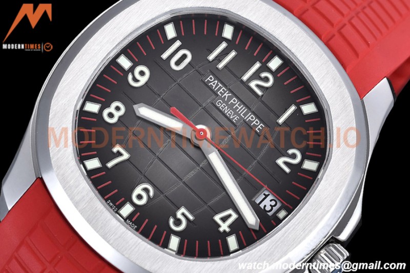 Patek Philippe - Aquanaut 5167A 40mm SGP Edn SS/Red RU Blk/Num ZF V3 A324