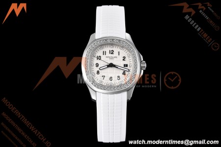 Patek Philippe - Aquanaut 5267 38.8mm SS/RU Dia/Num White Dial ZF Swiss Qtz | 파텍 필립 - 아쿠아넛 5267 38.8mm SS/RU 직경/숫자 화이트 다이얼 ZF 스위스 Qtz