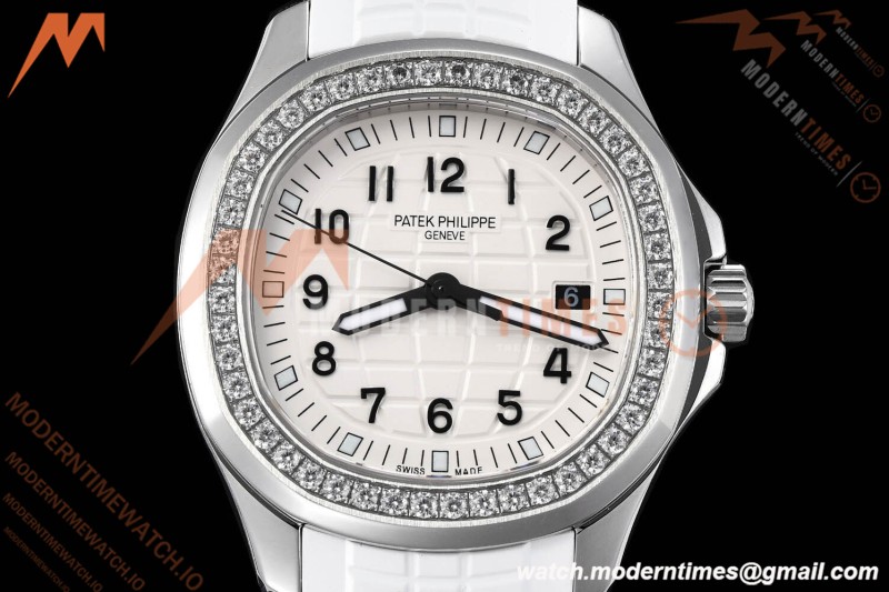 Patek Philippe - Aquanaut 5267 38.8mm SS/RU Dia/Num White Dial ZF Swiss Qtz