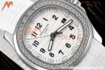 Patek Philippe - Aquanaut 5267 38.8mm SS/RU Dia/Num White Dial ZF Swiss Qtz
