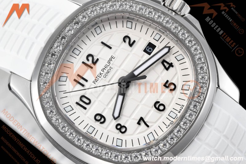 Patek Philippe - Aquanaut 5267 38.8mm SS/RU Dia/Num White Dial ZF Swiss Qtz