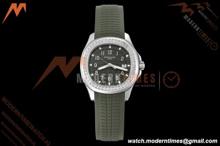 Patek Philippe - Aquanaut 5267 38.8mm SS/RU Dia/Num Green Dial ZF Swiss Qtz | 파텍 필립 - 아쿠아넛 5267 38.8mm SS/RU 직경/숫자 그린 다이얼 ZF 스위스 Qtz