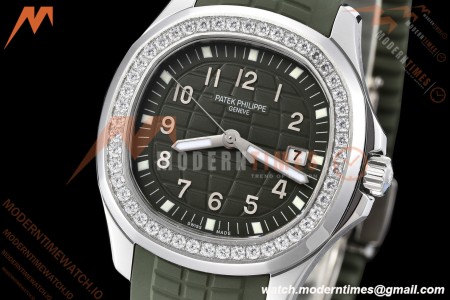 Patek Philippe - Aquanaut 5267 38.8mm SS/RU Dia/Num Green Dial ZF Swiss Qtz | 파텍 필립 - 아쿠아넛 5267 38.8mm SS/RU 직경/숫자 그린 다이얼 ZF 스위스 Qtz