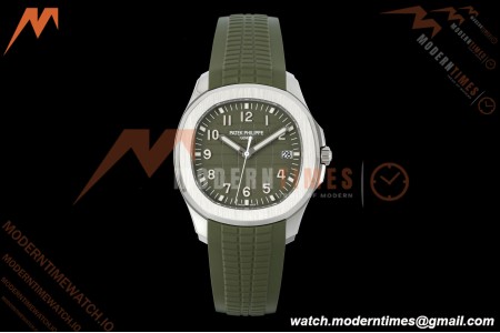 Patek Philippe - Aquanaut 5168G Gain Weight 42mm SS/RU Avocado Green Dial APW A324