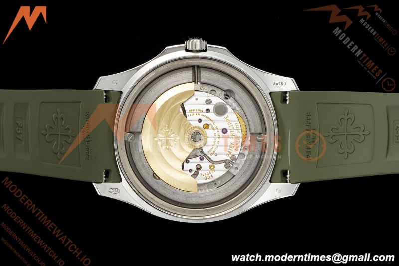Patek Philippe - Aquanaut 5168G Gain Weight 42mm SS/RU Avocado Green Dial APW A324