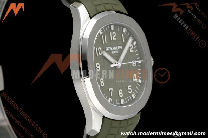 Patek Philippe - Aquanaut 5168G Gain Weight 42mm SS/RU Avocado Green Dial APW A324
