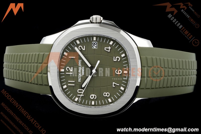 Patek Philippe - Aquanaut 5168G Gain Weight 42mm SS/RU Avocado Green Dial APW A324