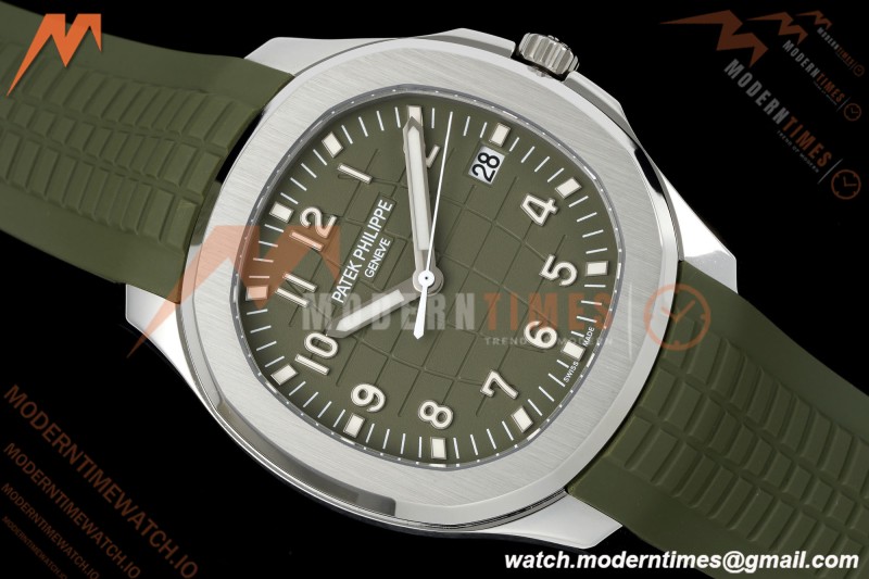 Patek Philippe - Aquanaut 5168G Gain Weight 42mm SS/RU Avocado Green Dial APW A324