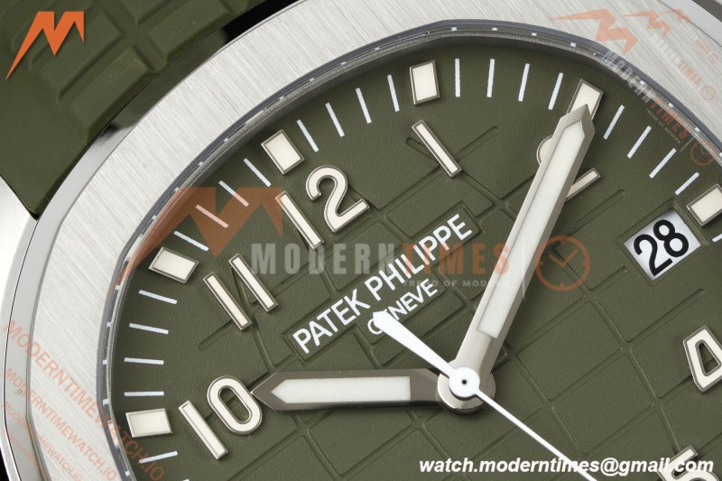Patek Philippe - Aquanaut 5168G Gain Weight 42mm SS/RU Avocado Green Dial APW A324