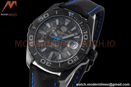 Tag Heuer - Aquaracer Caliber 5 41mm PVD/NY Carbon Black/Blue TARF SW200