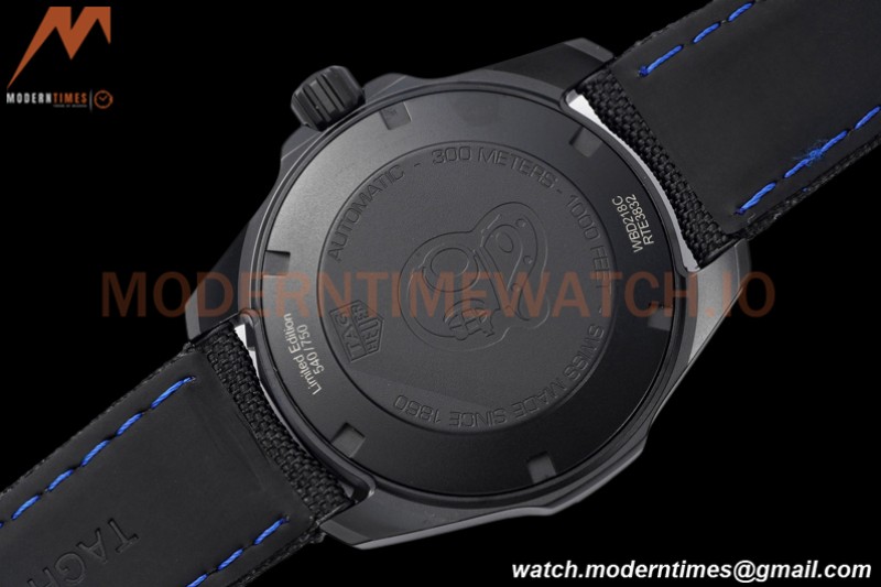 Tag Heuer - Aquaracer Caliber 5 41mm PVD/NY Carbon Black/Blue TARF SW200