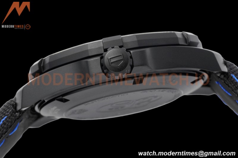 Tag Heuer - Aquaracer Caliber 5 41mm PVD/NY Carbon Black/Blue TARF SW200