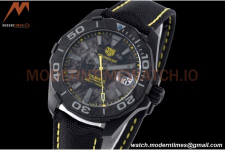 Tag Heuer - Aquaracer Caliber 5 41mm PVD/NY Carbon Black/Yelw TARF SW200