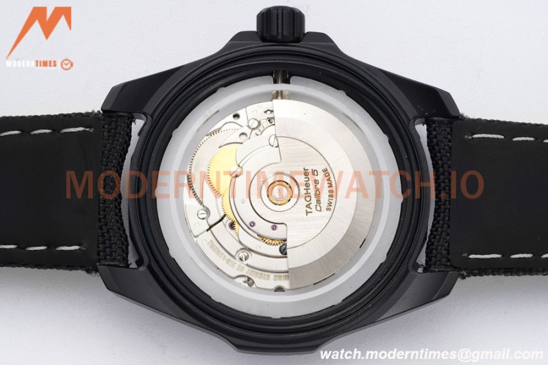 Tag Heuer - Aquaracer Caliber 5 41mm PVD/NY Carbon Black/Gold TARF SW200