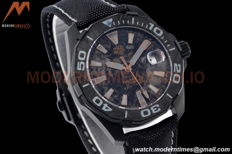 Tag Heuer - Aquaracer Caliber 5 41mm PVD/NY Carbon Black/Gold TARF SW200