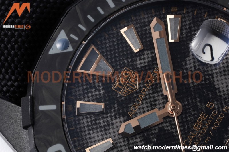 Tag Heuer - Aquaracer Caliber 5 41mm PVD/NY Carbon Black/Gold TARF SW200