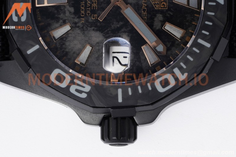 Tag Heuer - Aquaracer Caliber 5 41mm PVD/NY Carbon Black/Gold TARF SW200